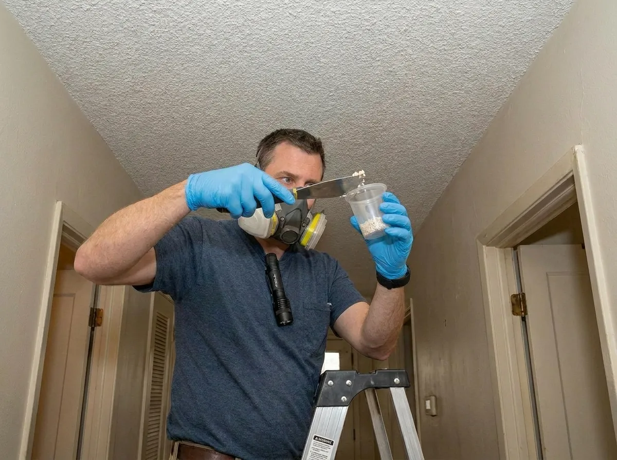 Certified asbestos abatement crew in containment during a Salt Lake City removal project