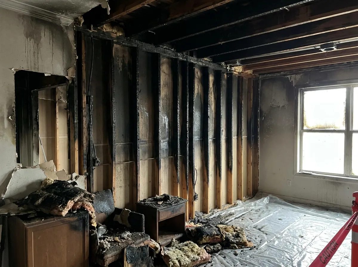 Dallas home with fire damage requiring structural assessment and professional restoration