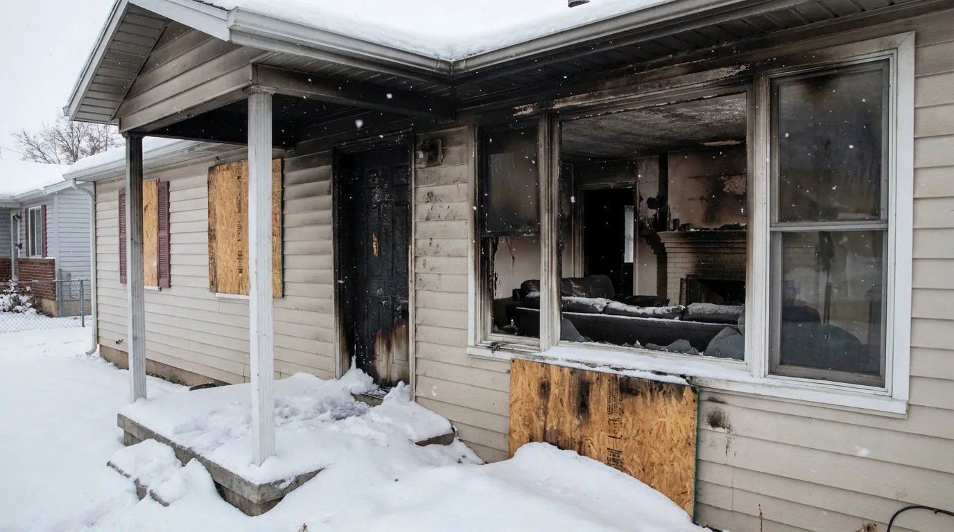 Fire damage restoration in a Salt Lake City Utah residential home
