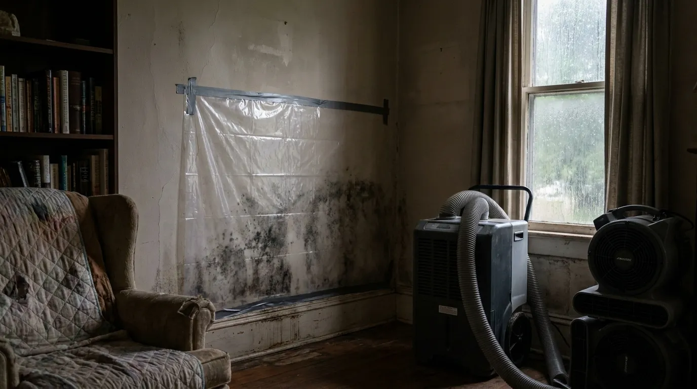Mold growth in a Nashville Tennessee home with humidity damage