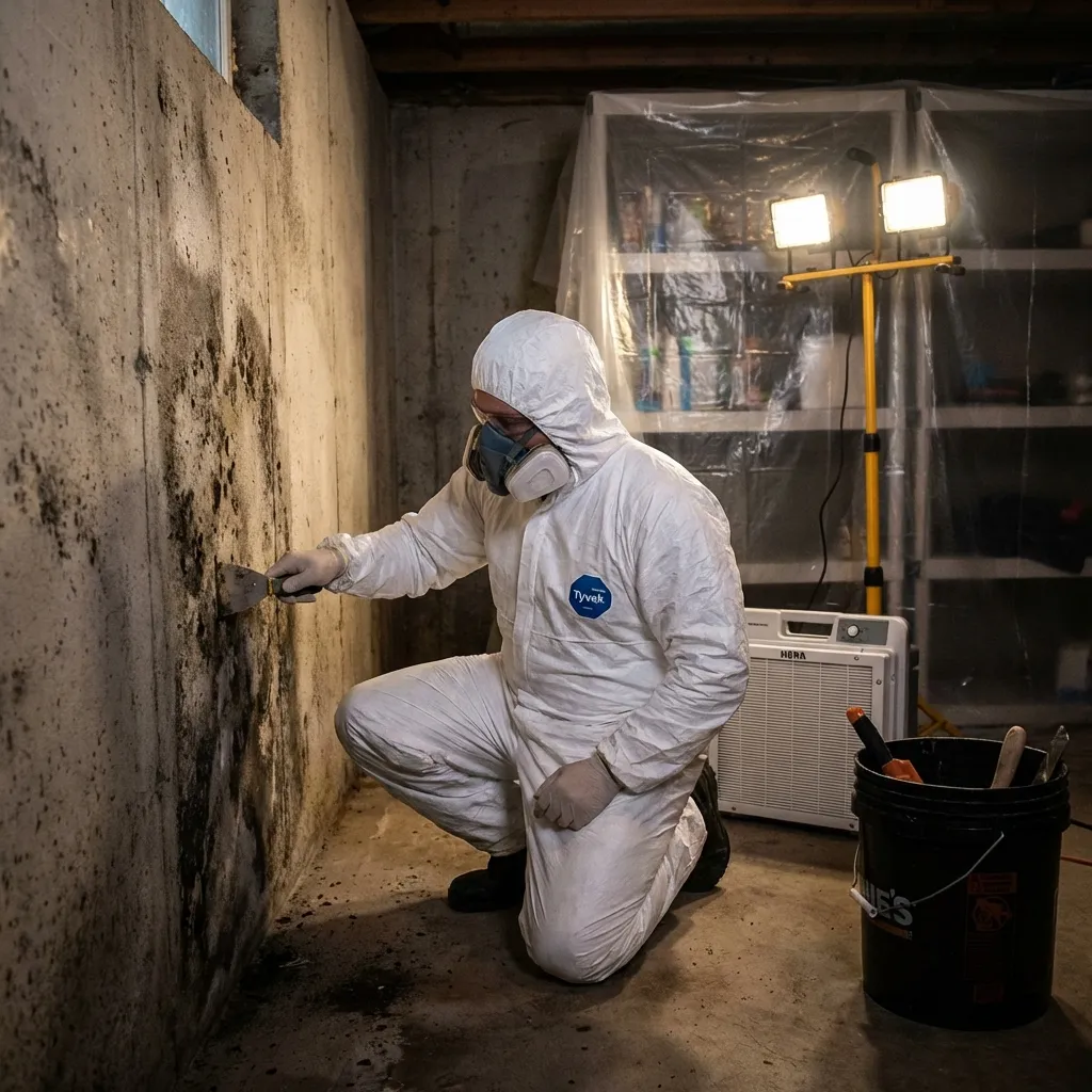 Salt Lake City home showing hidden mold behind drywall after winter condensation damage