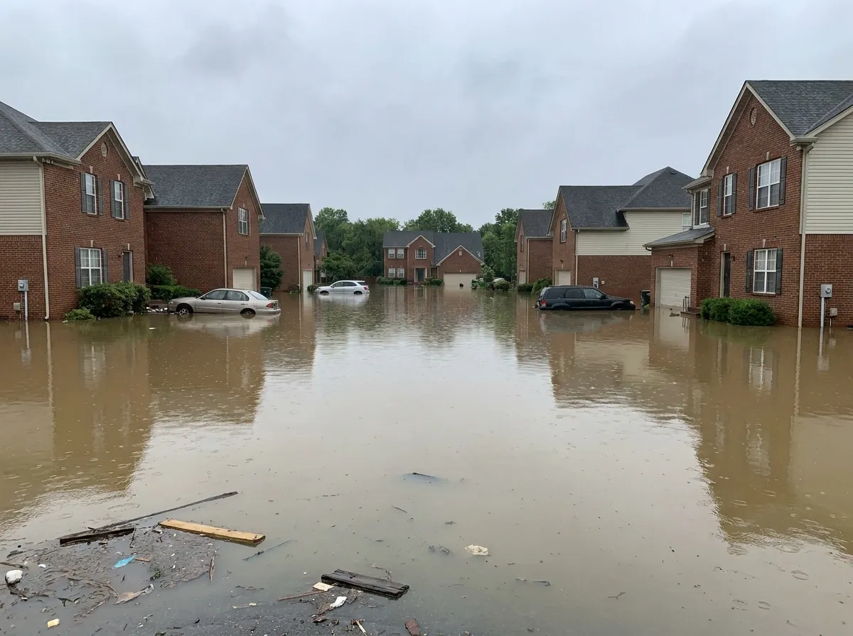 Nashville home with flood damage requiring professional water restoration